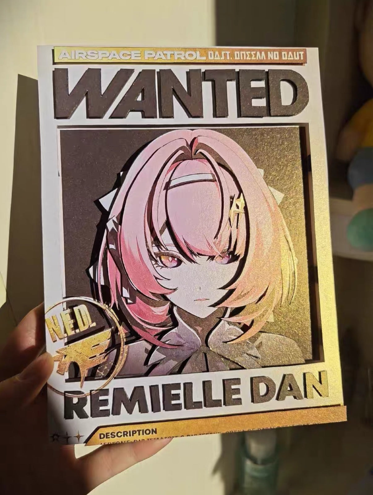 Zenless zone zero Remielle WANTED Layered Paper Art – Handmade 3D Display