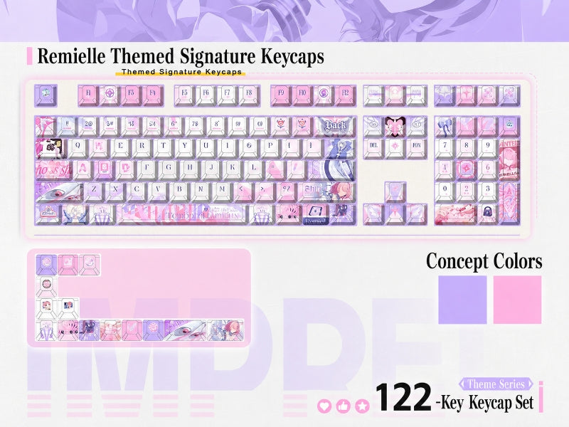 Zenless Zone Zero Keycap Set | Remielle Dan 122-Key PBT Custom Keyboard Keycaps