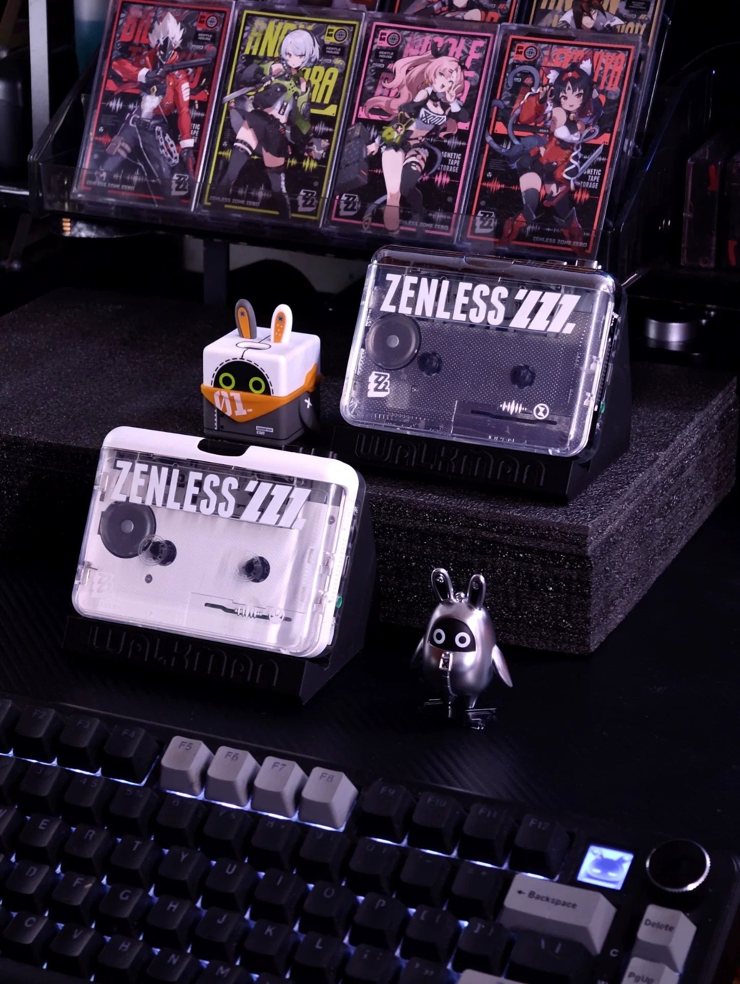 Zenless Zone Zero Inspired EZ-ZZZ Cassette Player | Black & White