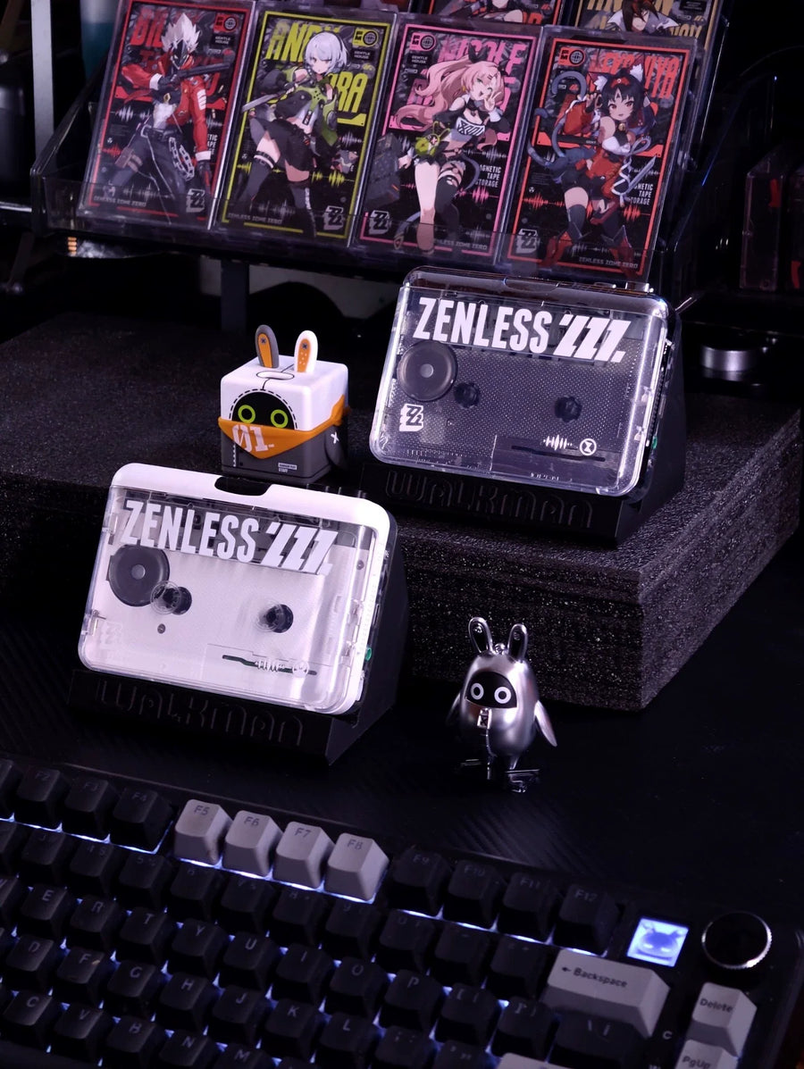 Zenless Zone Zero Inspired EZ-ZZZ Cassette Player | Black & White
