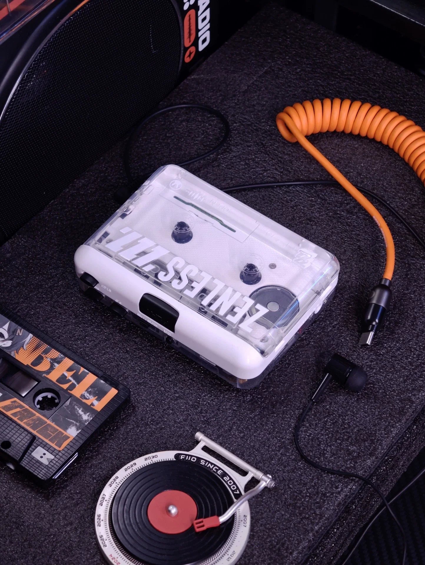 Zenless Zone Zero Inspired EZ-ZZZ Cassette Player | Black & White