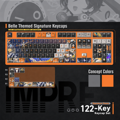 Zenless Zone Zero Keycap Set | Belle 122-Key PBT Custom Keyboard Keycaps