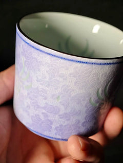 Genshin Impact Inspired Elemental Porcelain Cup | Anemo & Geo Platinum-Rim Editions