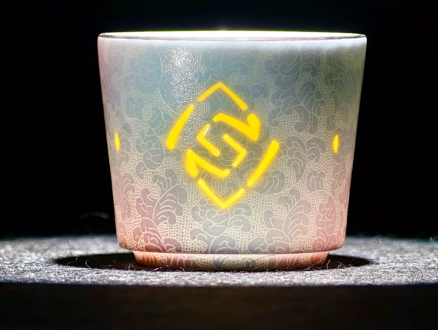 Genshin Impact Inspired Elemental Porcelain Cup | Anemo & Geo Platinum-Rim Editions