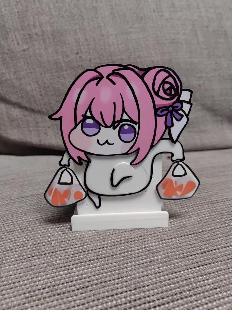 Goddess of Victory: Nikke Doro Chibi Meme Figure - Shopping Bag Struggle | ZZZ Vivian Chibi | Belle Chibi