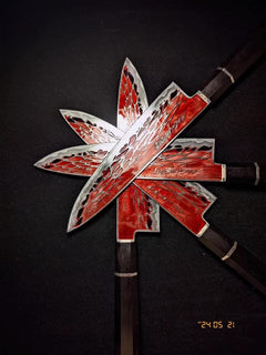 Evangelion LCL Ocean Theme - 36cm Japanese Chef's Knife, Deep-Etched Enamel & Transparent Glaze, Unique Text Customization