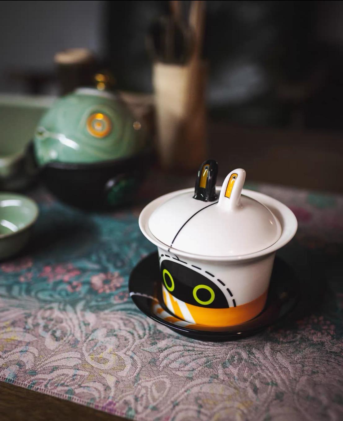 Zenless Zone Zero Eous Gaiwan Tea Set | Bunny-Ear Ceramic Teacup