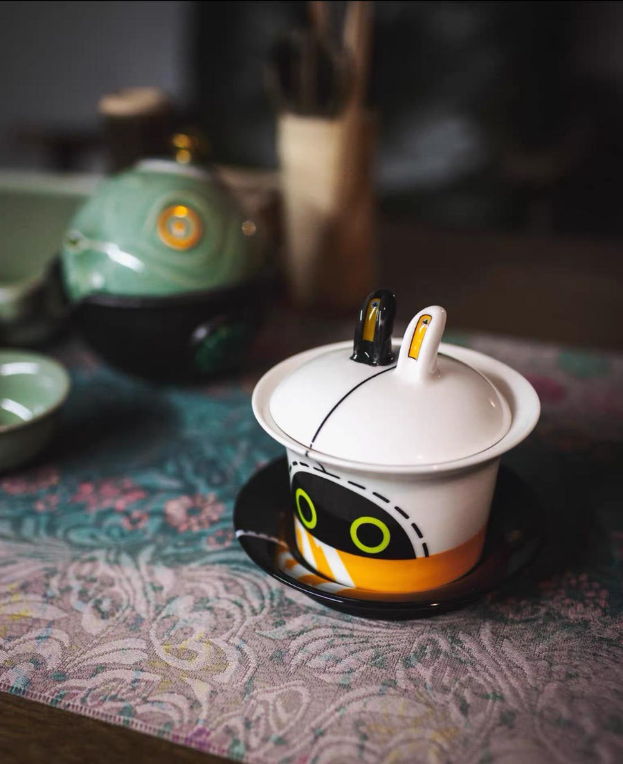 Zenless Zone Zero Eous Gaiwan Tea Set | Bunny-Ear Ceramic Teacup