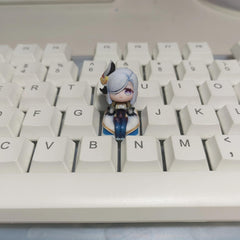 Genshin Impact Shenhe Chibi-Figure Keycap, Desk Decor | Universal Keycap Fit
