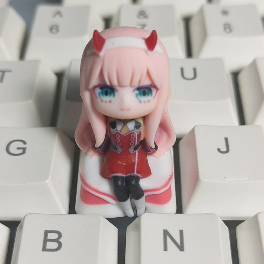 DARLING in the FRANXX Zero Two Artisan Keycap | Chibi Resin Figure Keycap