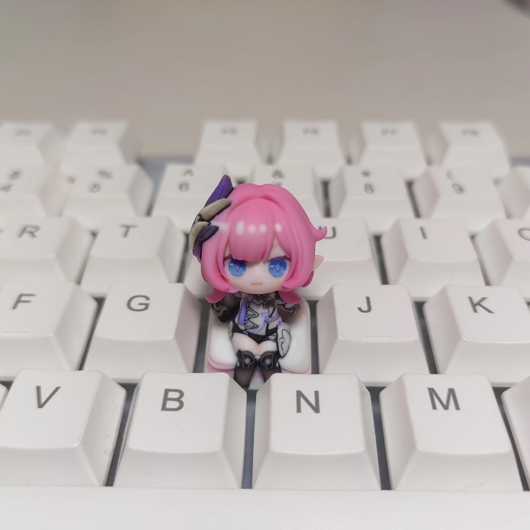 Honkai Star Rail Elysia Chibi-Figure Keycap, Desk Decor | Universal Keycap Fit
