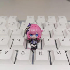 Honkai Star Rail Elysia Chibi-Figure Keycap, Desk Decor | Universal Keycap Fit
