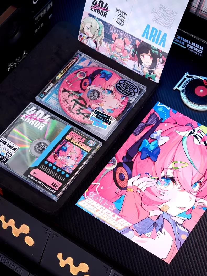 Zenless Zone Zero Angels of Delusion Special Album CD/Tape Collector's Set | Fan-Made DISC + Support Poster | zzz Memorabilia Gift