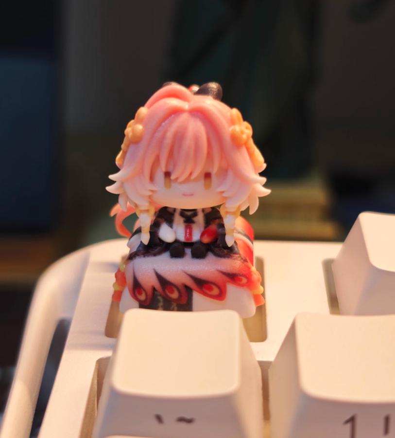 Wuthering Waves Chibi-Figure Keycap, Desk Decor | Universal Keycap Fit