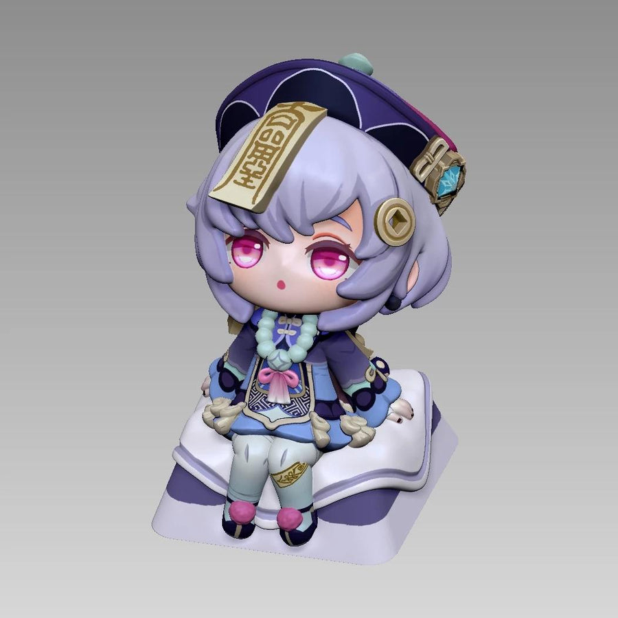 Genshin Impact Qiqi Artisan Keycap | Chibi Resin Keycap for Mechanical Keyboards