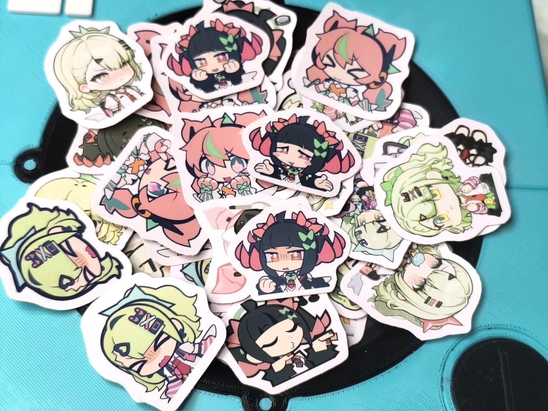 Zenless zone zero Angels of Delusion Bundle ,Chibi Anime Stickers Pack | Kawaii Vintage Cartoon Character Decals for Laptop, Sunna, Aria