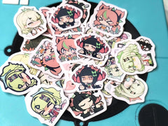 Zenless zone zero Angels of Delusion Bundle ,Chibi Anime Stickers Pack | Kawaii Vintage Cartoon Character Decals for Laptop, Sunna, Aria