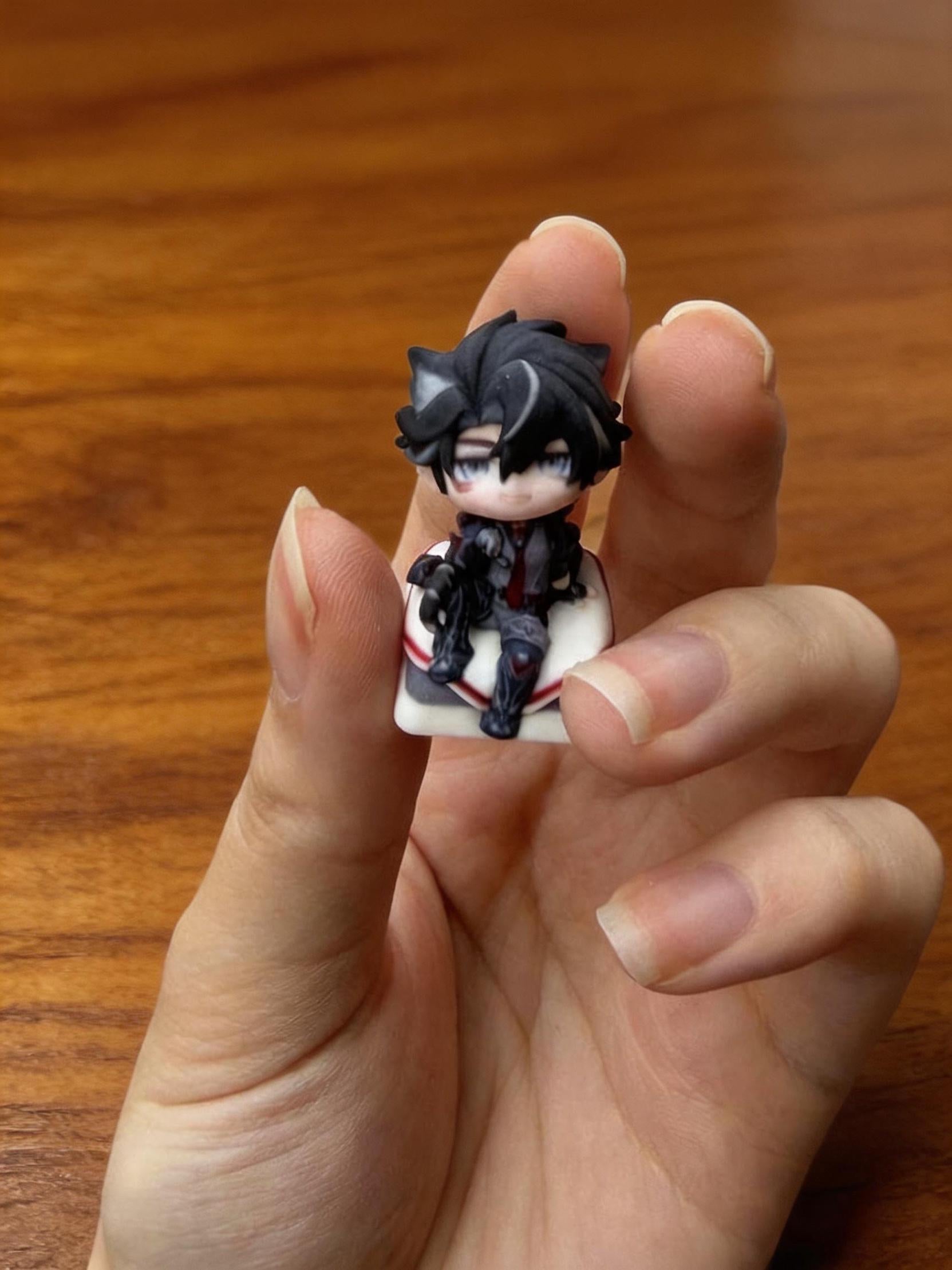 Genshin Impact Wriothesley Chibi-Figure Keycap | Universal Keycap Fit