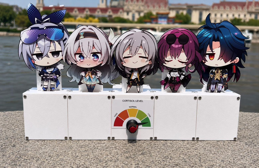 Honkai: Star Rail - Low Cortisol Dance meme Collectible Ornament - 5-Piece Center-Driven Desk Toy