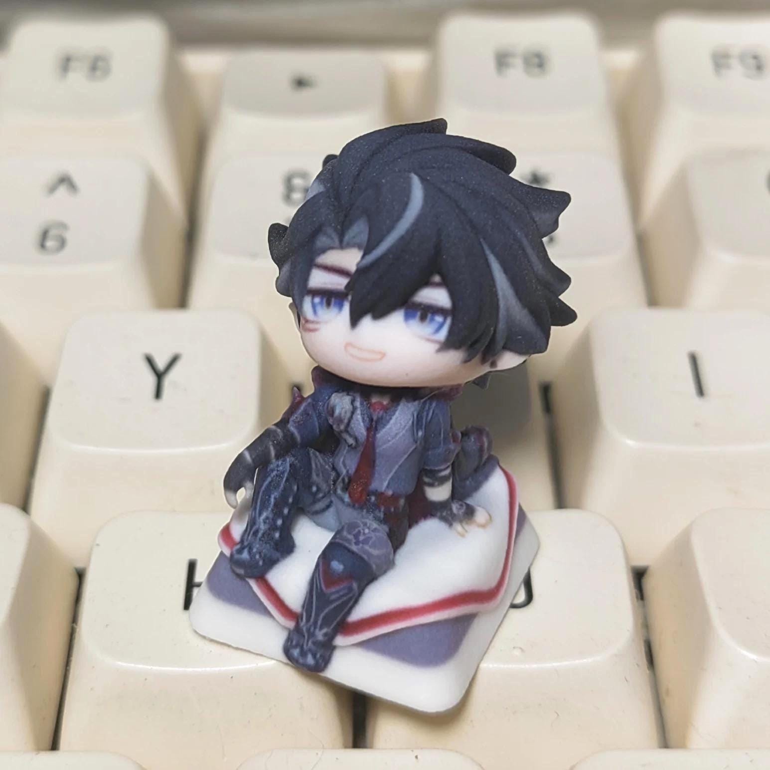 Genshin Impact Wriothesley Chibi-Figure Keycap | Universal Keycap Fit