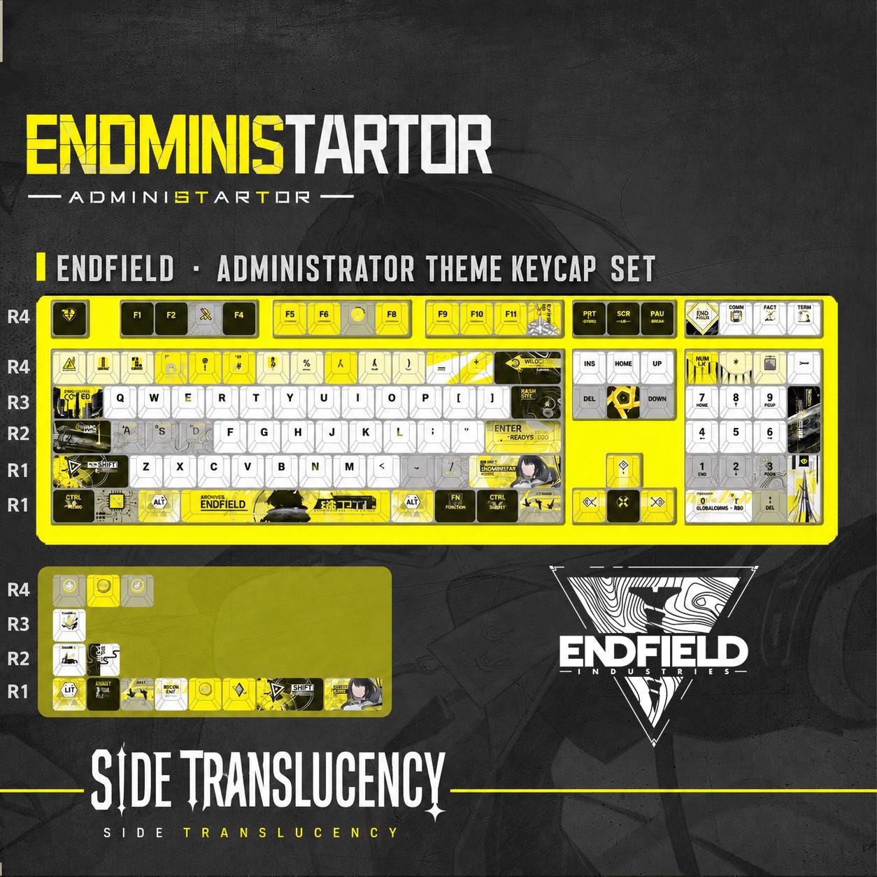 Arknights Endfield Keycap Set - Endministrator 122 Keys Custom Set | Cherry Profile | Top Printed