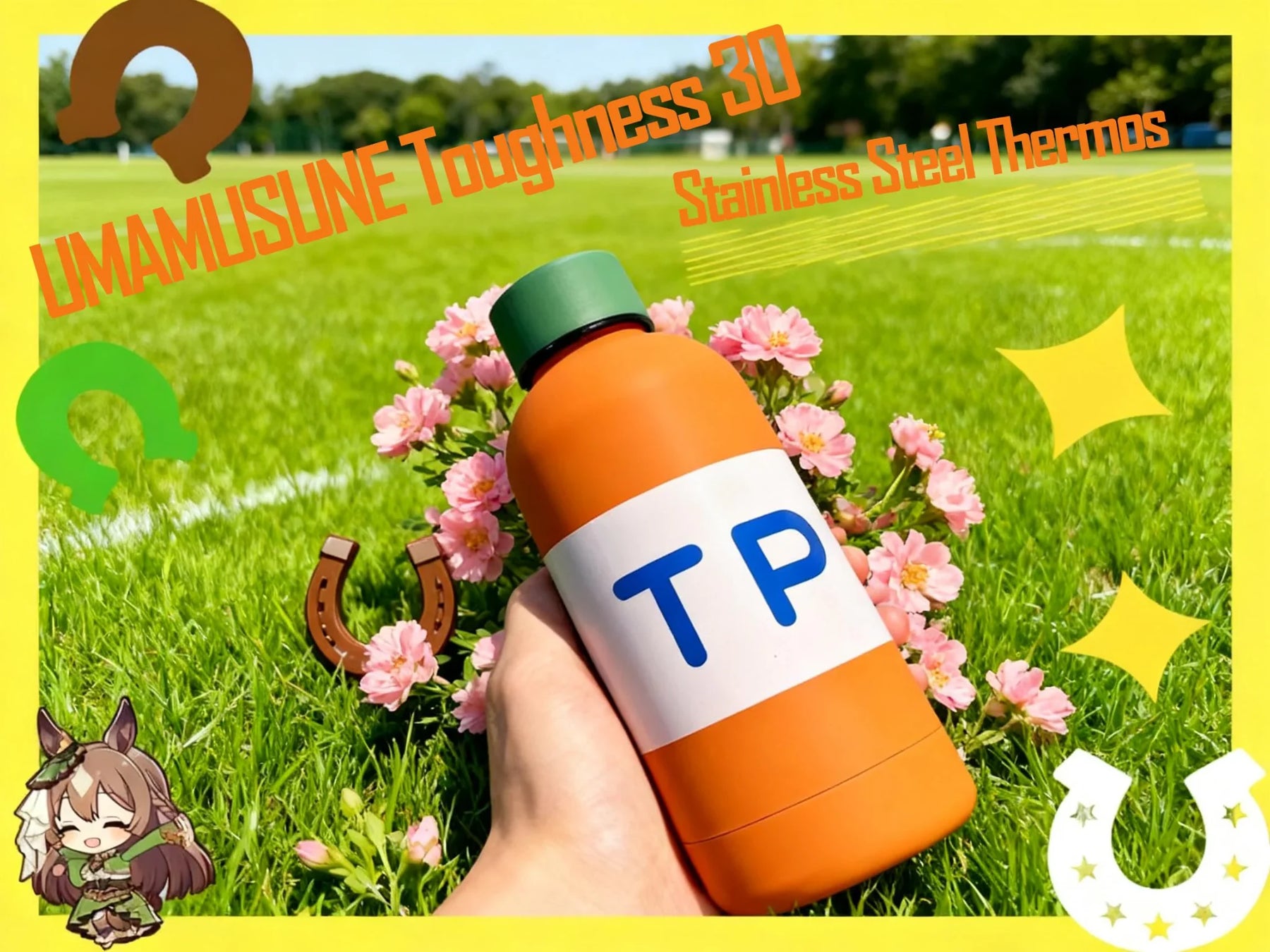 Uma Musume Inspired Toughness 30 Thermos | Stainless Steel Insulated Bottle
