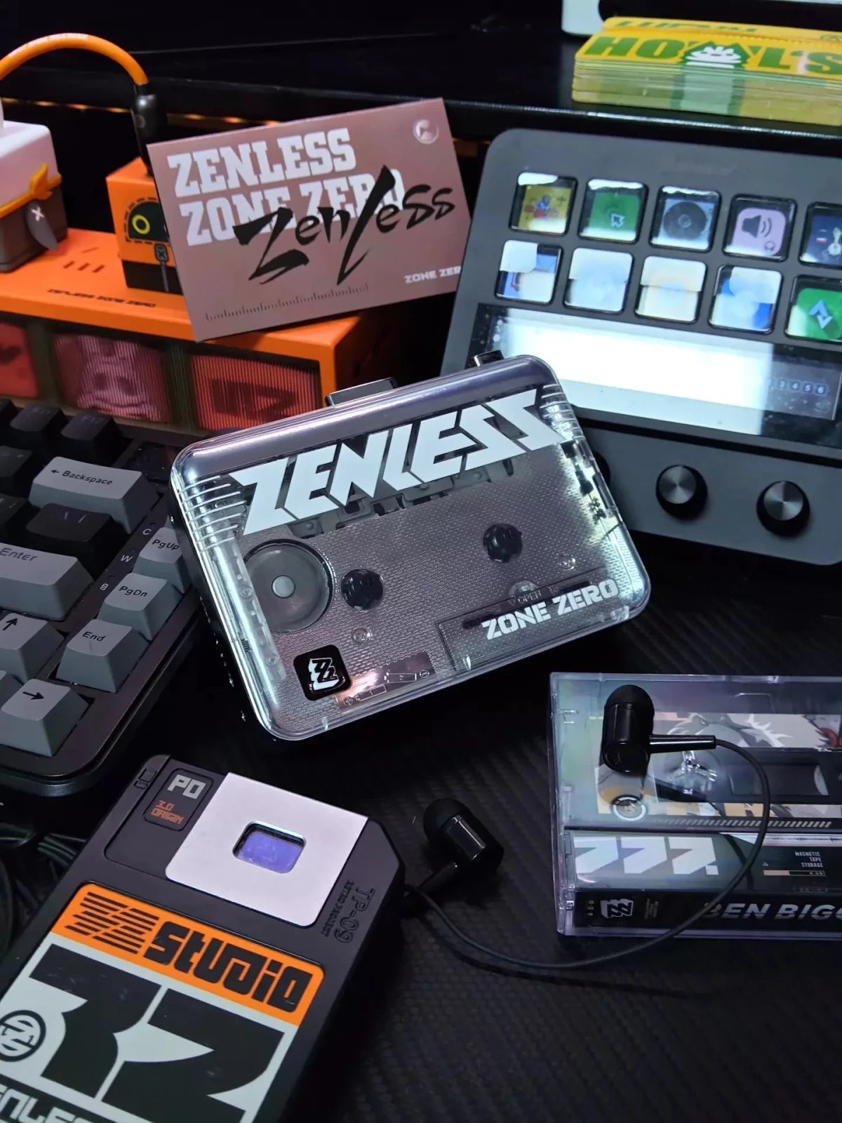 Zenless Zone Zero Inspired JL Cassette Player | Transparent Portable Tape Player with Bluetooth 5.4 - KSS ANIME