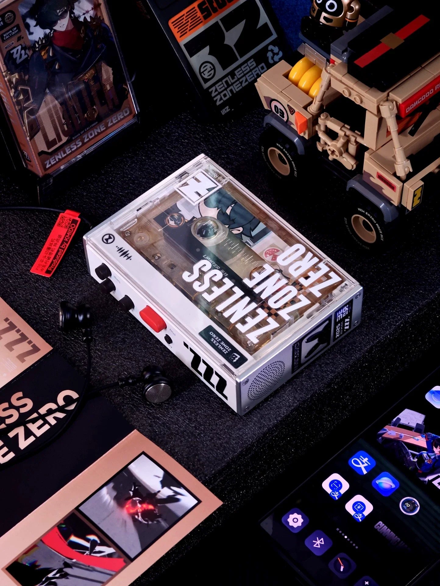 Lecteur de cassettes Zenless Zone Zero, musique rétro, lecteur de cassettes portable