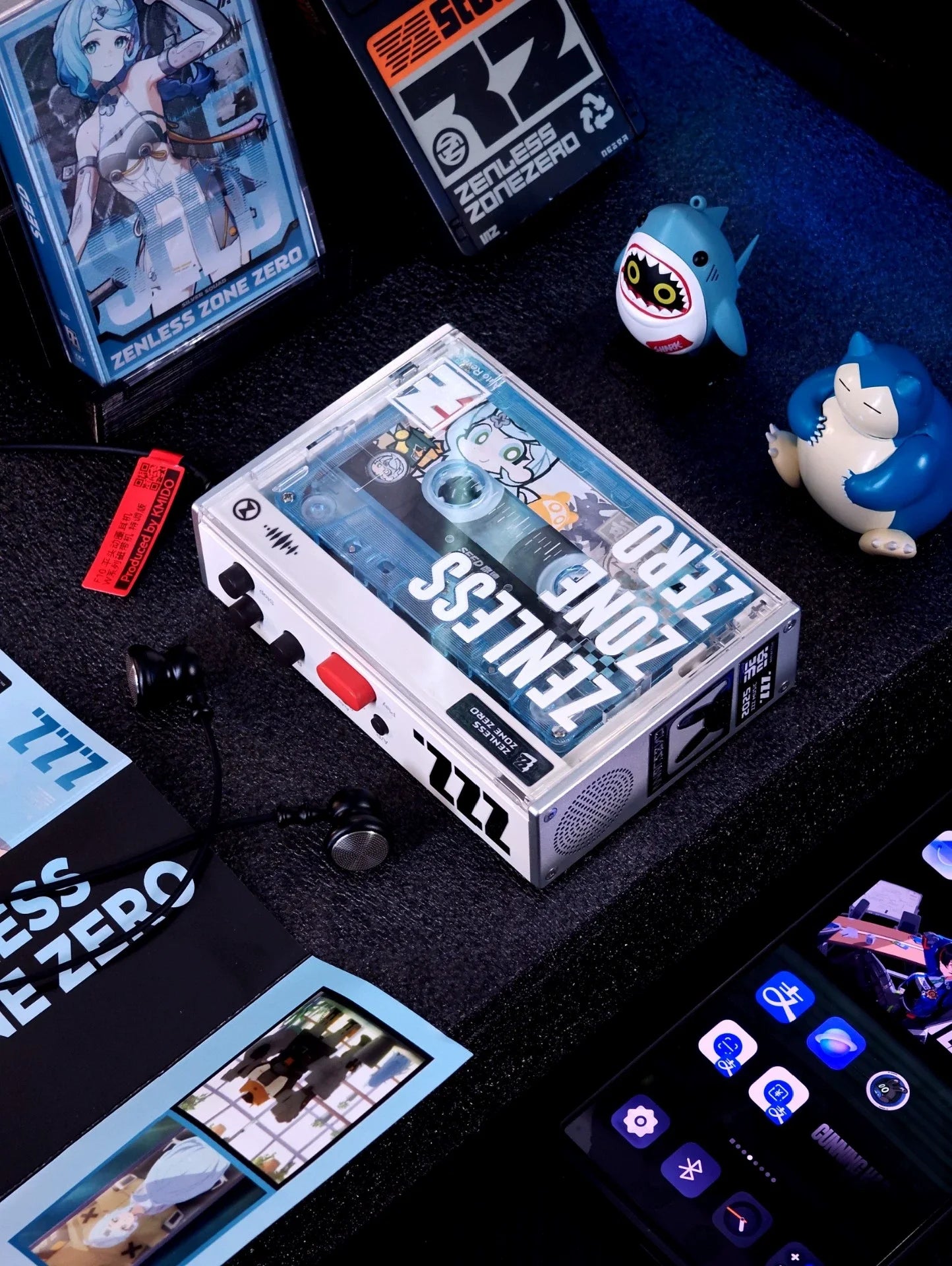 Lecteur de cassettes Zenless Zone Zero, musique rétro, lecteur de cassettes portable