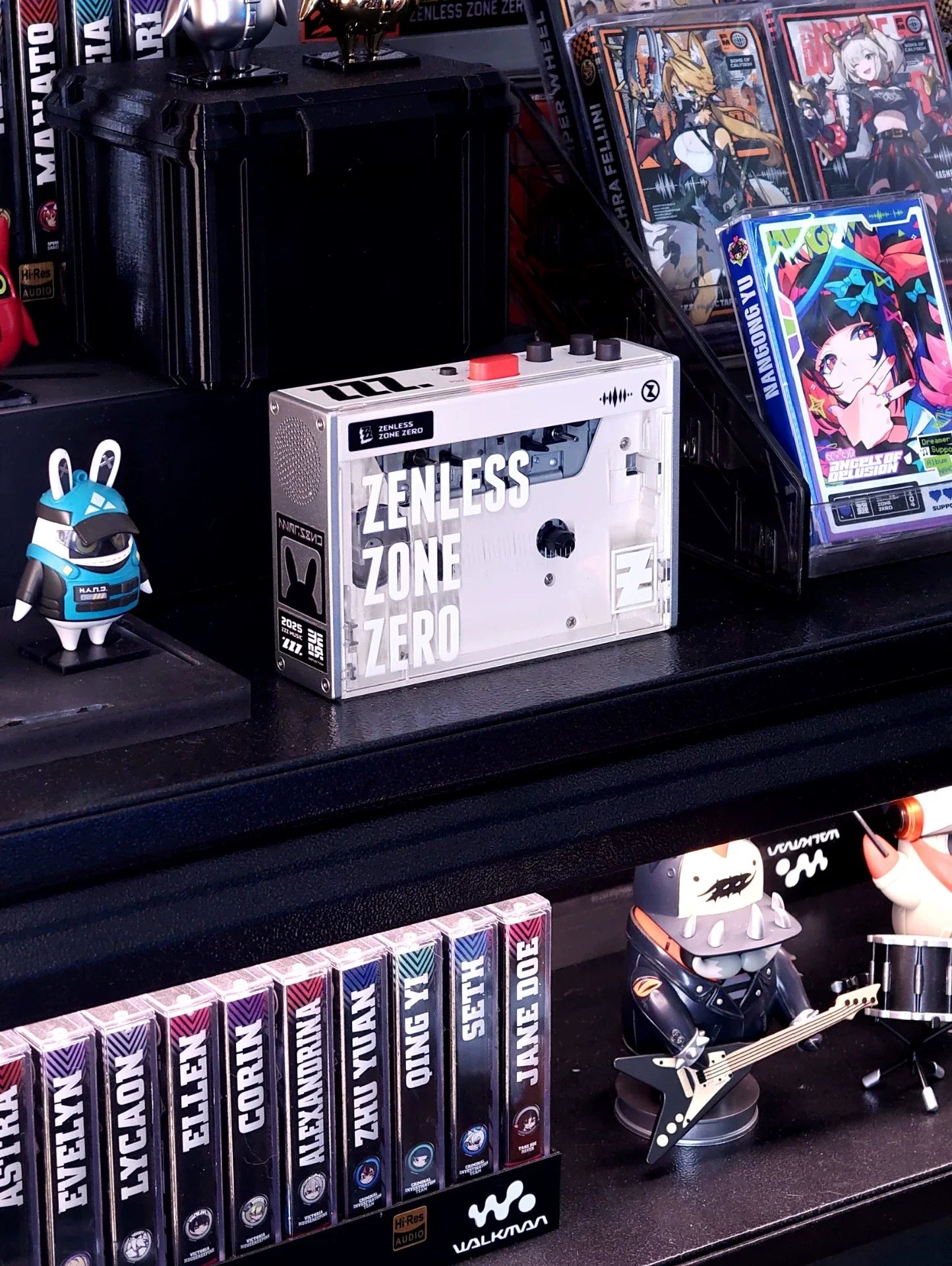 Lecteur de cassettes Zenless Zone Zero, musique rétro, lecteur de cassettes portable