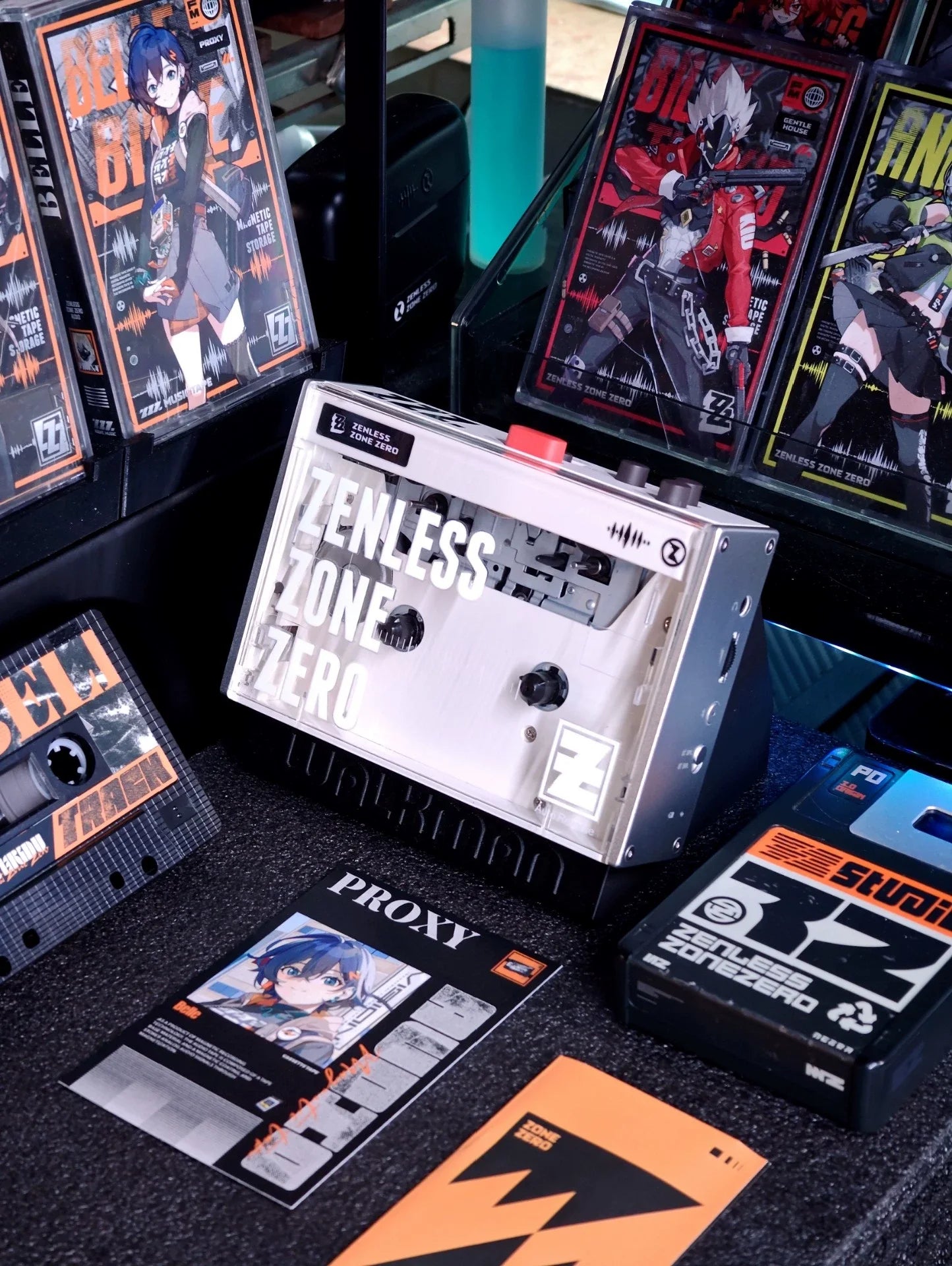 Lecteur de cassettes Zenless Zone Zero, musique rétro, lecteur de cassettes portable