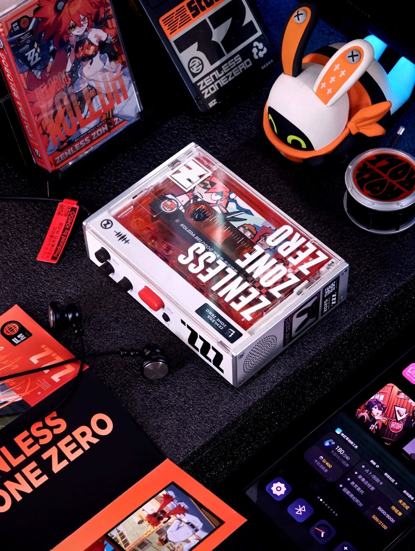 Lecteur de cassettes Zenless Zone Zero, musique rétro, lecteur de cassettes portable