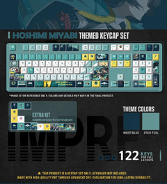 Zenless Zone Zero Keycap Set | Hoshimi Miyabi 122-Key PBT Custom Keyboard Keycaps - KSS ANIMEZenless Zone Zero Keycap Set | Hoshimi Miyabi 122-Key PBT Custom Keyboard Keycaps